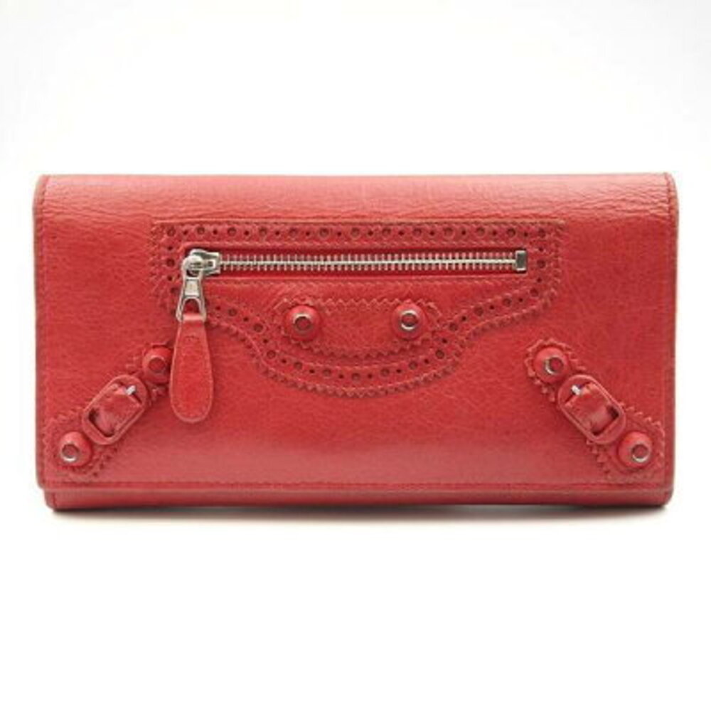 BALENCIAGA Giant Continental Long Wallet Red Compartment